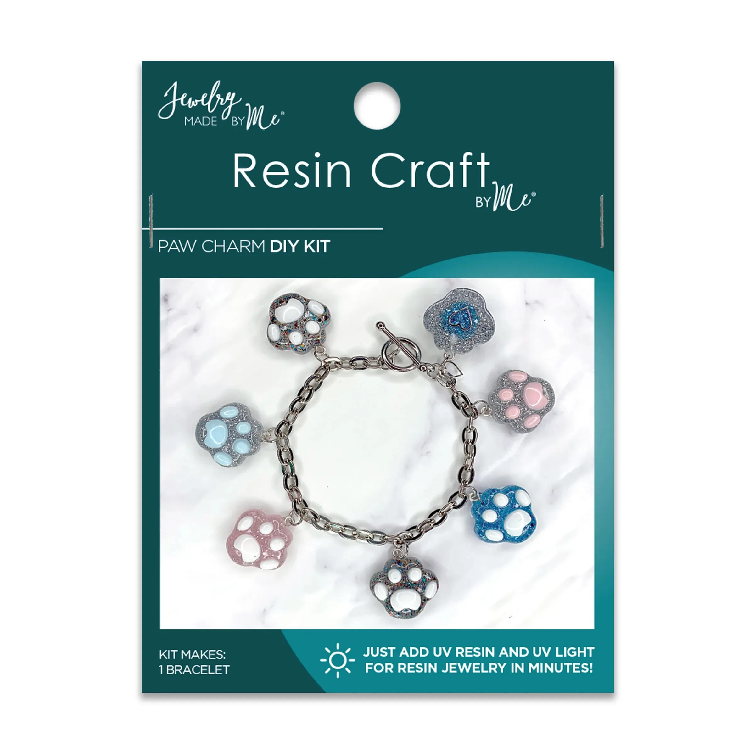 Paws Charms Bracelet UV Resin Kit