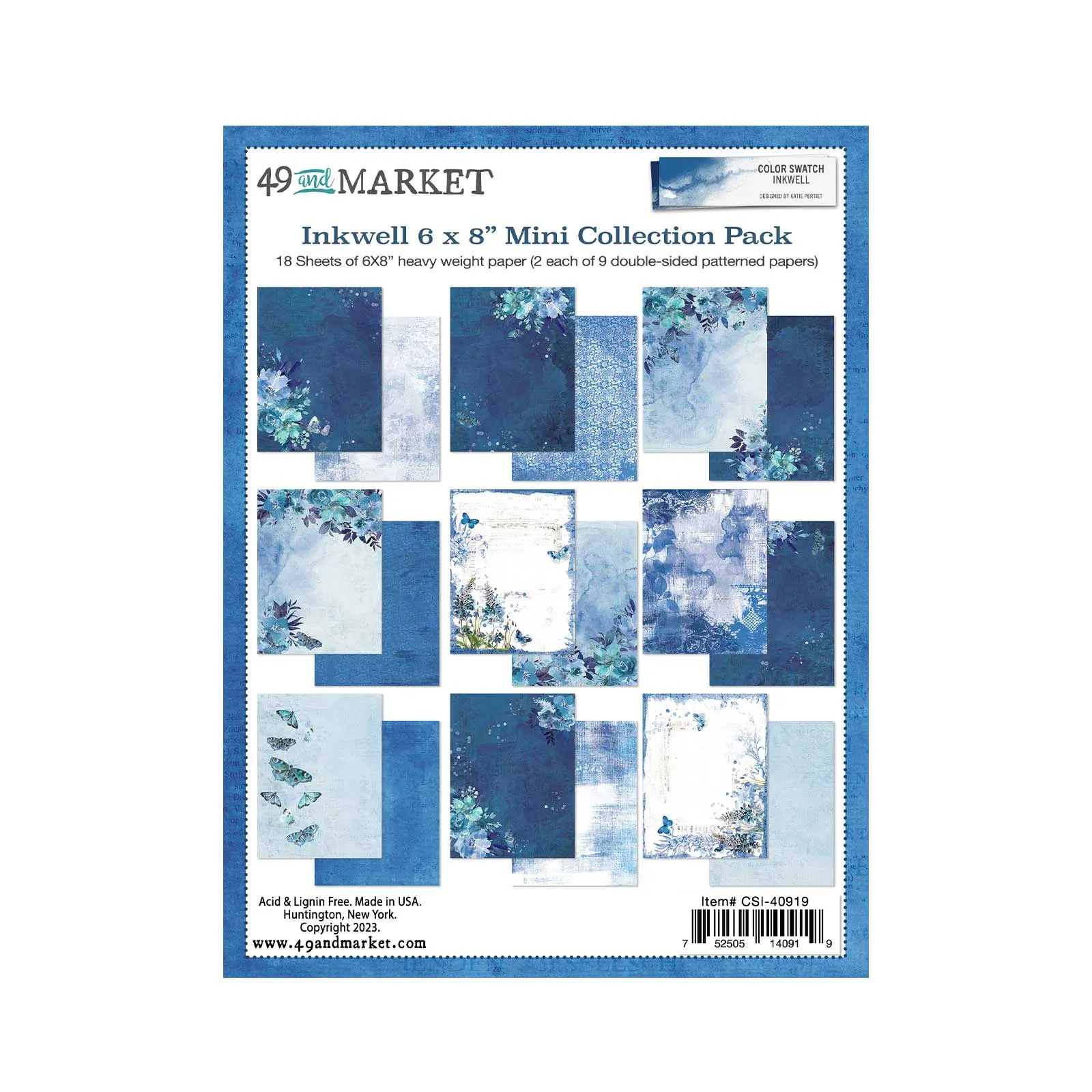 Color Swatch Inkwell 6x8 Mini Collection Paper Pack