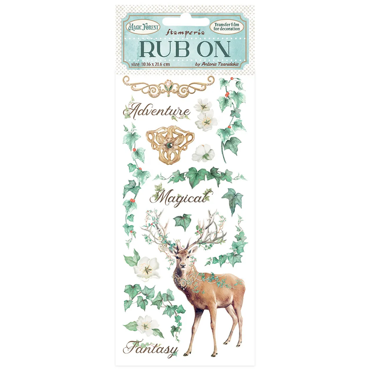 Magic Forest Deer Rub-Ons