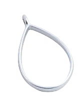 Teardrop Bezel, Silver