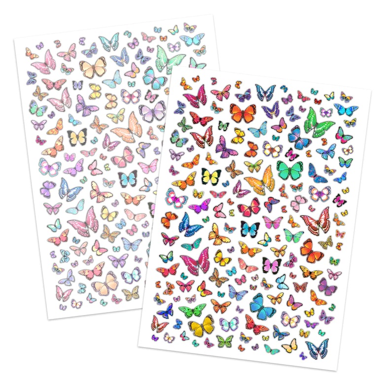 Kaleidoscope of Die-Cut Butterflies, 2 sheets
