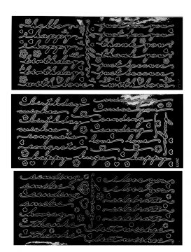 Script Greetings Dazzles™ stickers in Black, 3 sheets