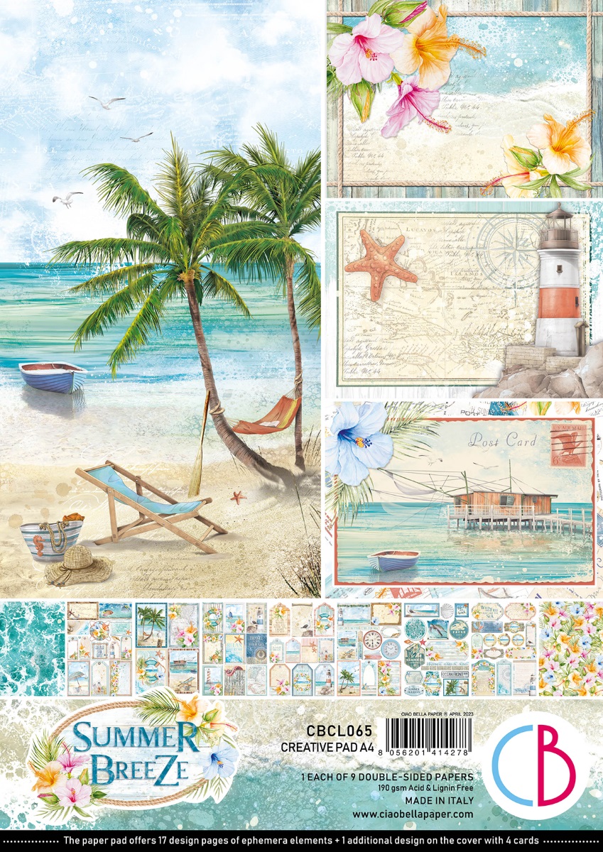 Summer Breeze Creative Pad A4 9/Pkg