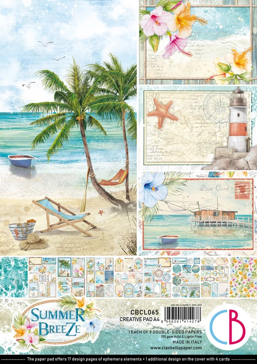 Summer Breeze Creative Pad A4 9/Pkg