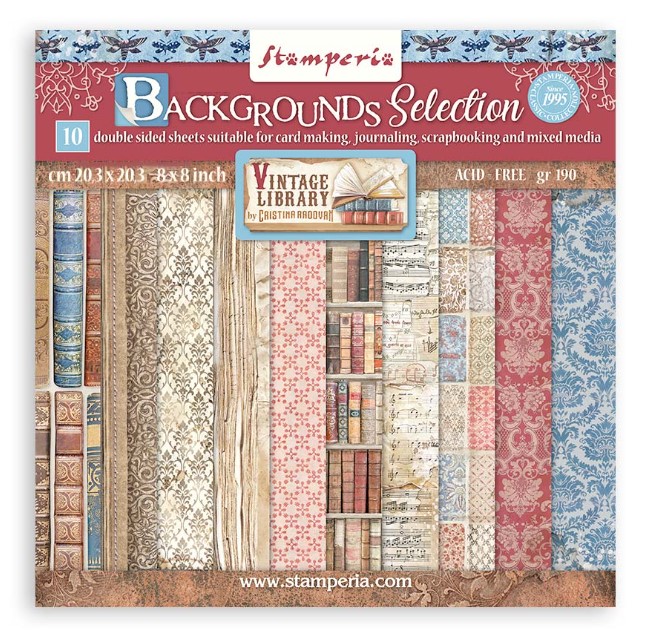 Vintage Library 8x8 Paper Pad