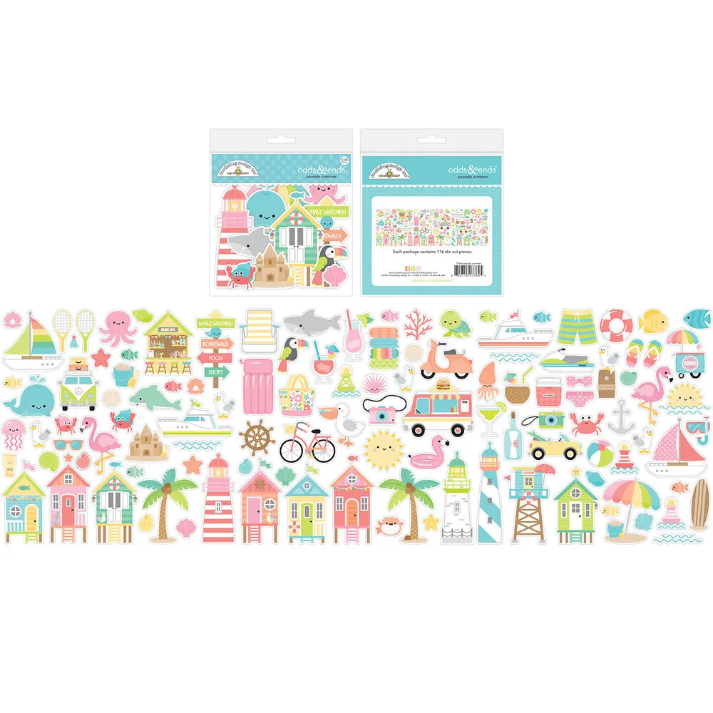 Seaside Summer Odds & Ends Die-Cuts, 156 pieces