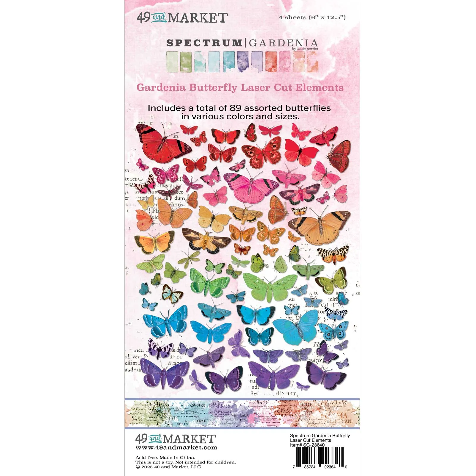 Spectrum Gardenia Butterfly Laser Cut Elements