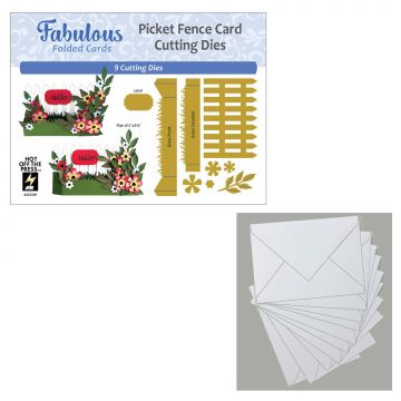 Picket Fence Card Cutting Dies by Fabulous Folded Money Saver