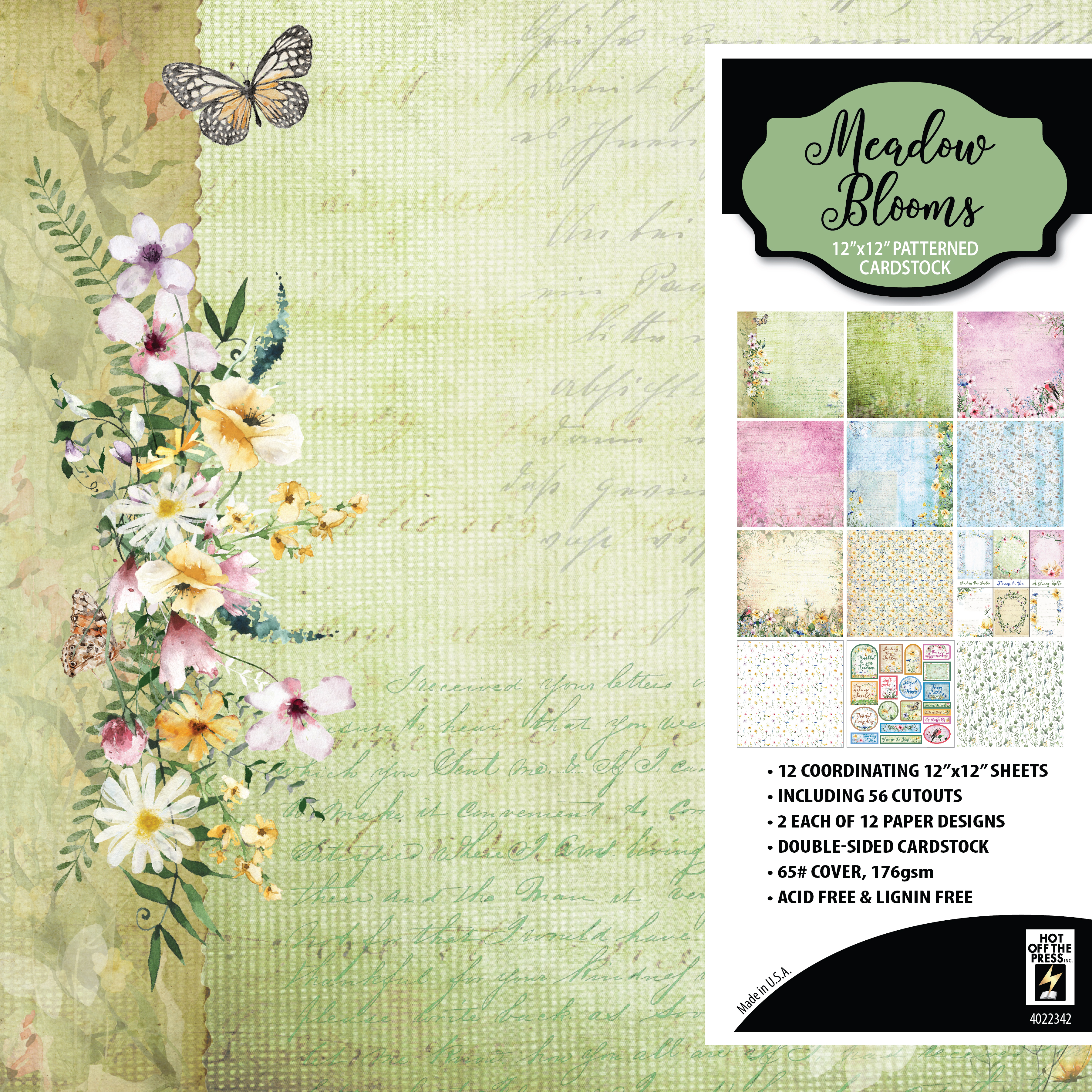 Meadow Blooms 12x12 Patterned Cardstock
