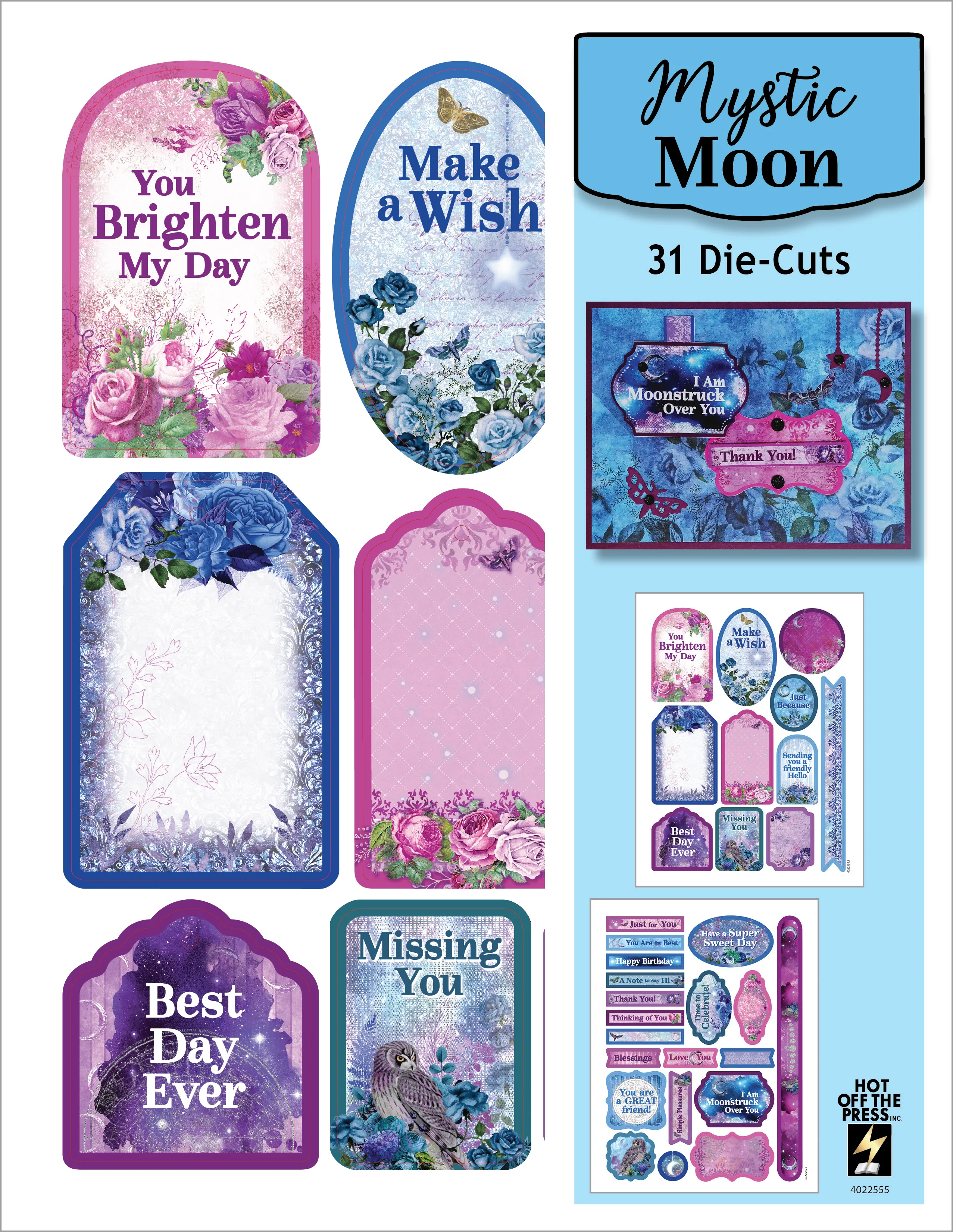 Mystic Moon Die-Cuts, 31 pieces