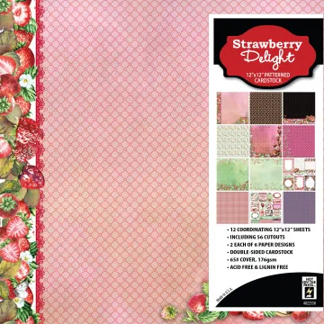 Strawberry Delight 12x12 Patterned Cardstock