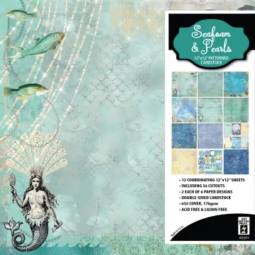 Seafoam & Pearls 12x12 Patterned Cardstock