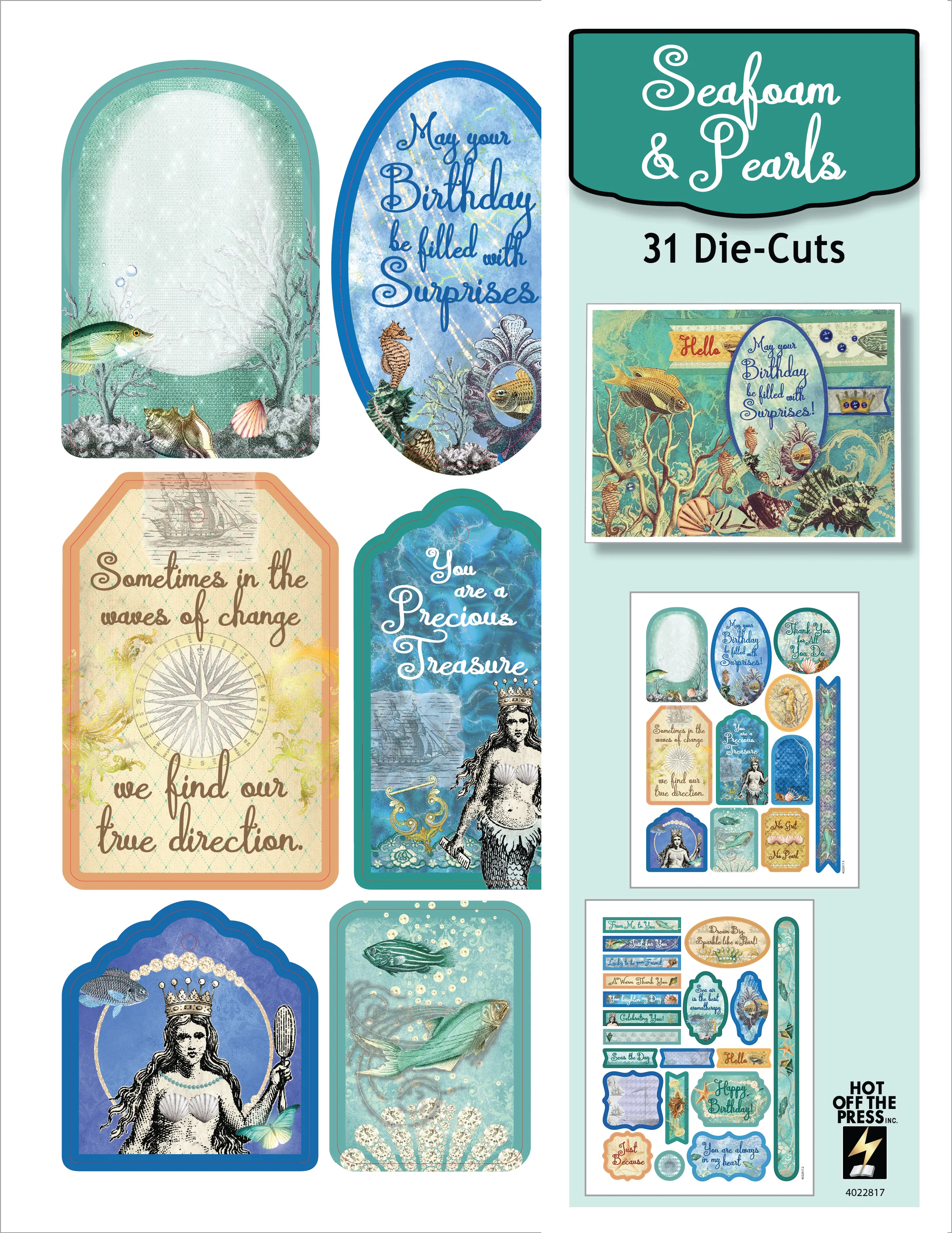 Seafoam & Pearls Die-Cuts