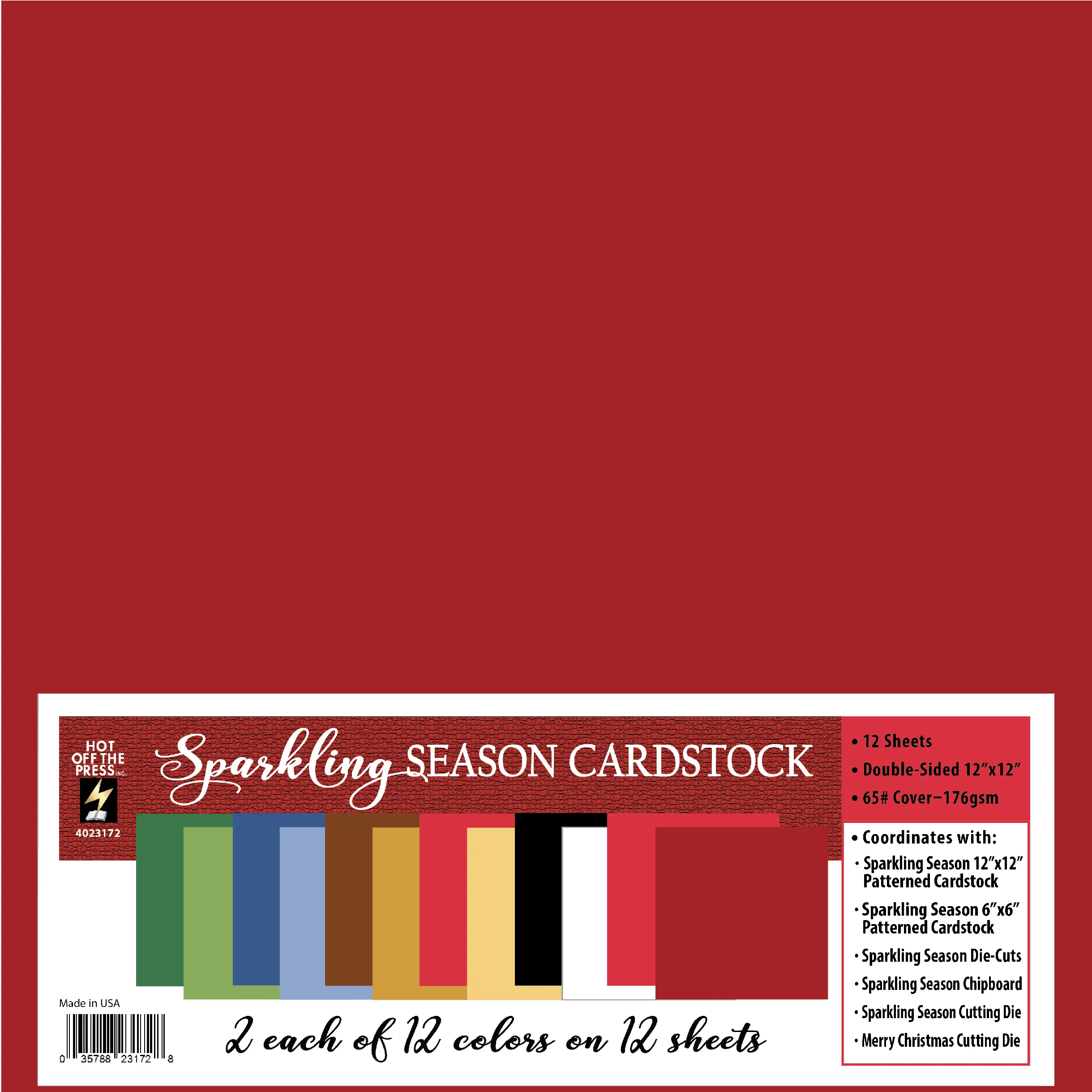 Sparkling Season12x12 Solid Cardstock