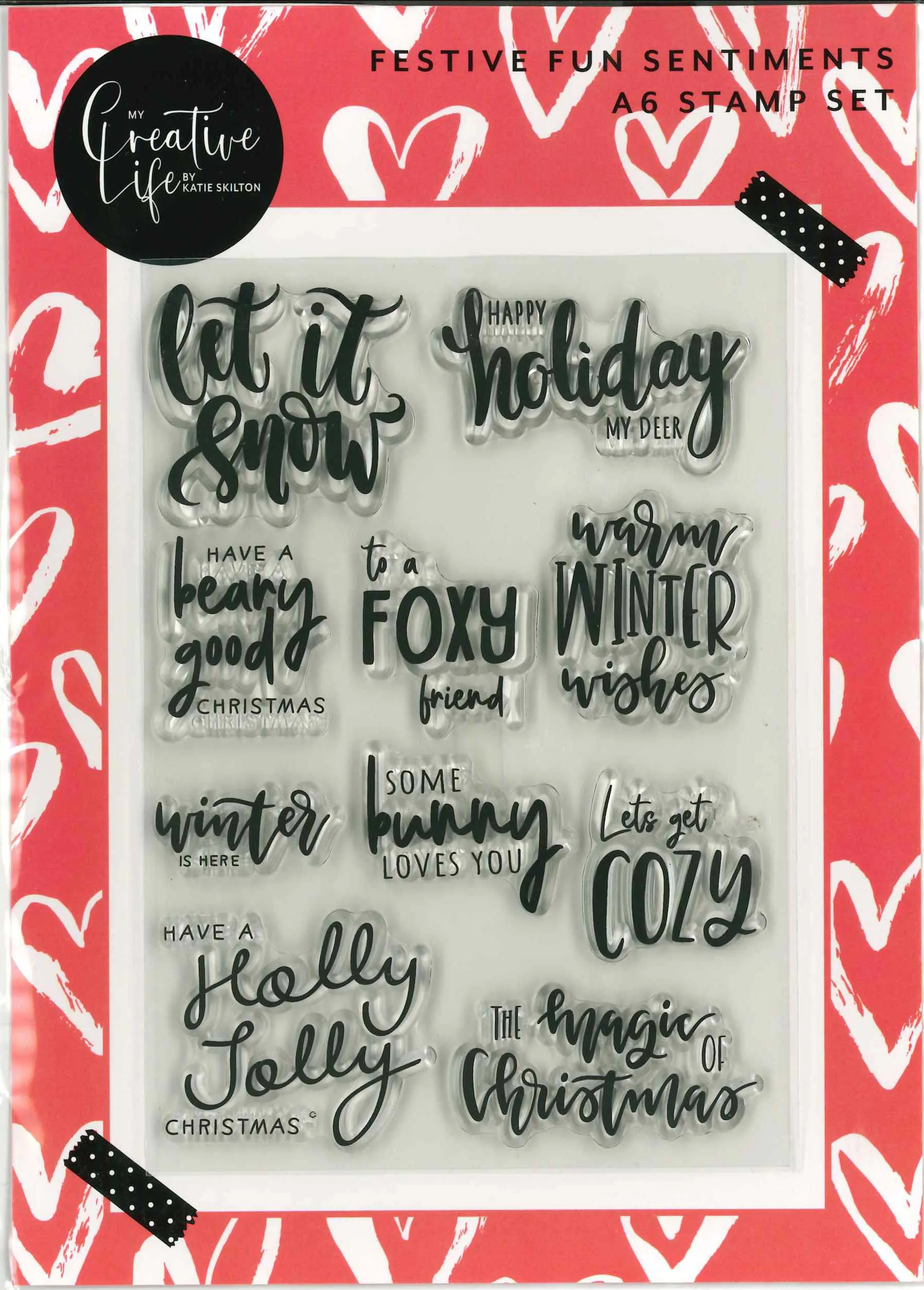 Festive Fun Sentiments A6 Stamp Set  | Festive Animal Antics