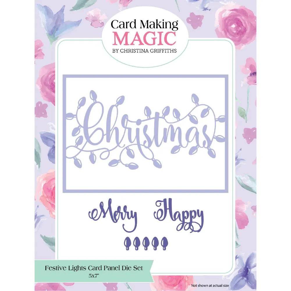 Festive Lights Card Panel 5x7 Die Set | Simply Christmas