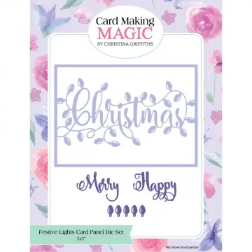 Festive Lights Card Panel 5x7 Die Set | Simply Christmas