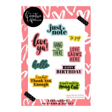 Sentiments A6 Stamp and Die Set | Homespun