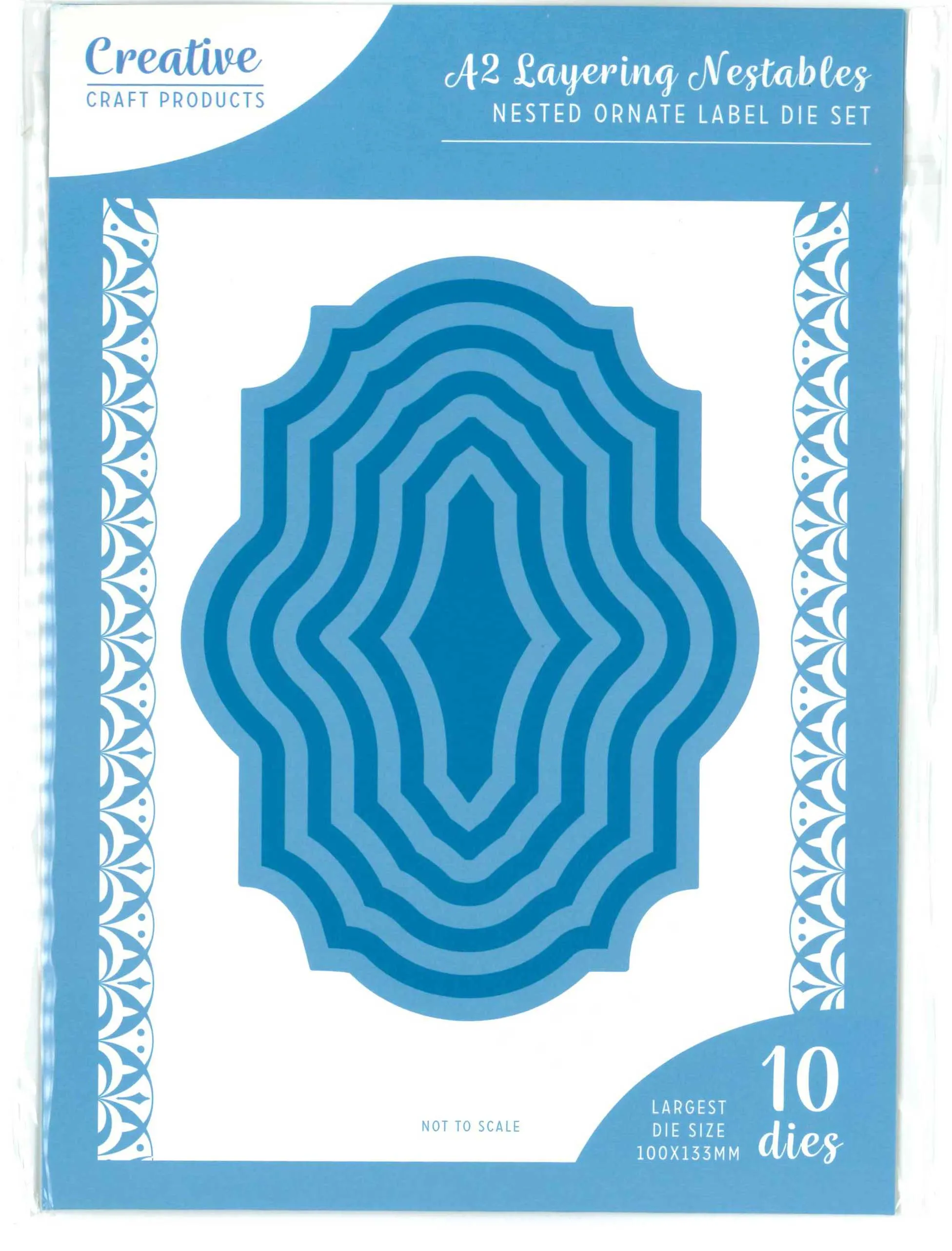 Nested Ornate Label A2 Die Set