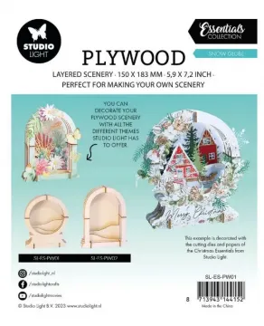 Snowglobe Plywood Scene