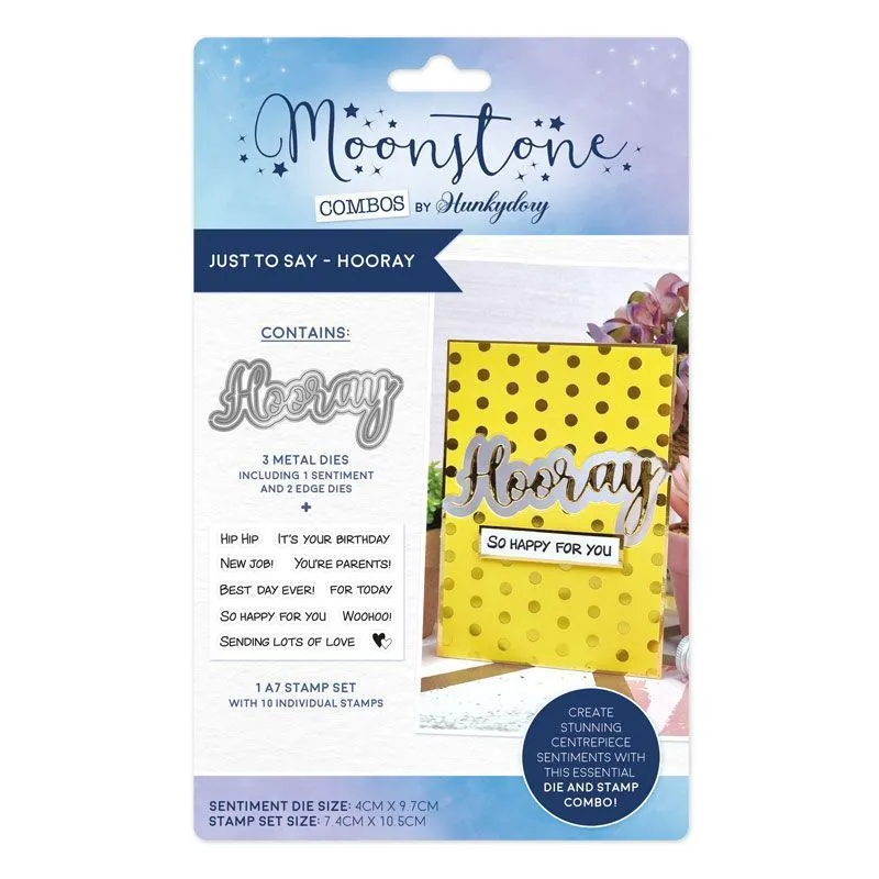 Hooray Moonstone Die/Stamps Combo