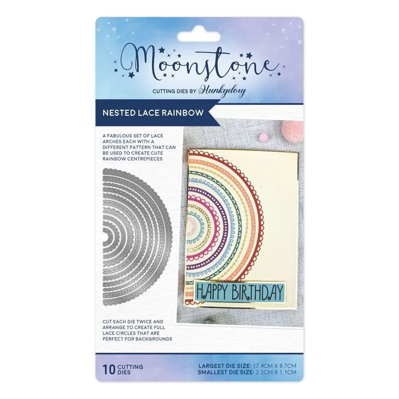 Nested Lace Rainbow Moonstone Dies