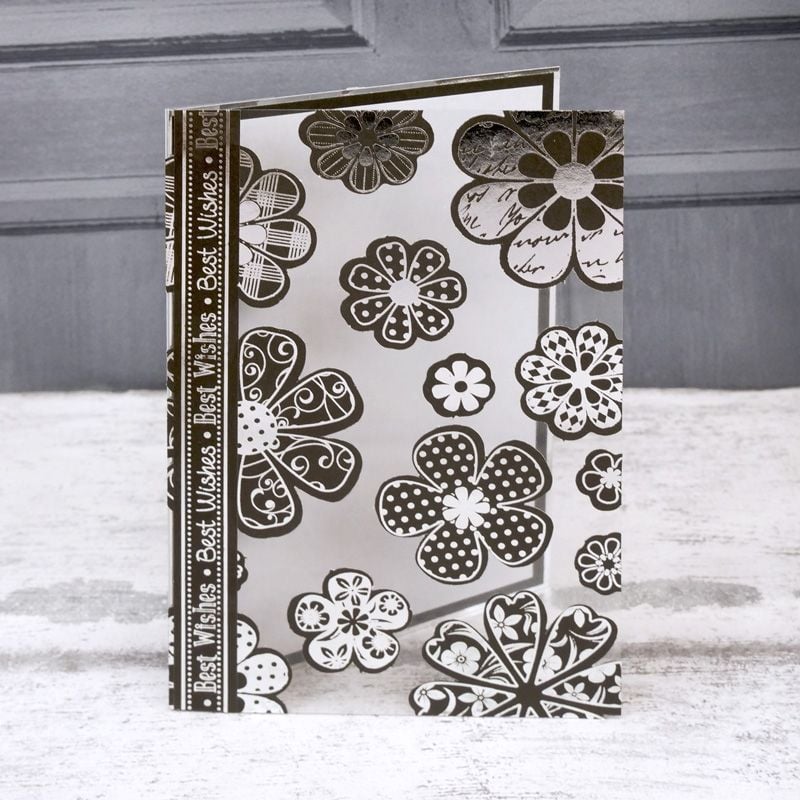 black and white book borders