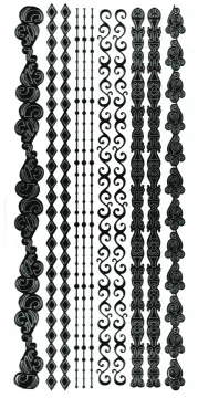 Fancy Borders Black Dazzles™ Stickers