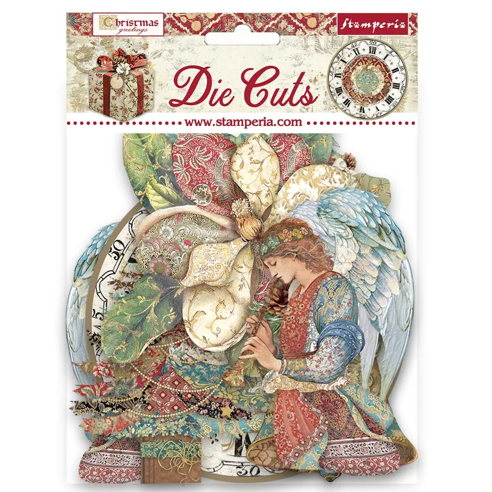 Christmas Greetings Die-cuts, 43 pieces