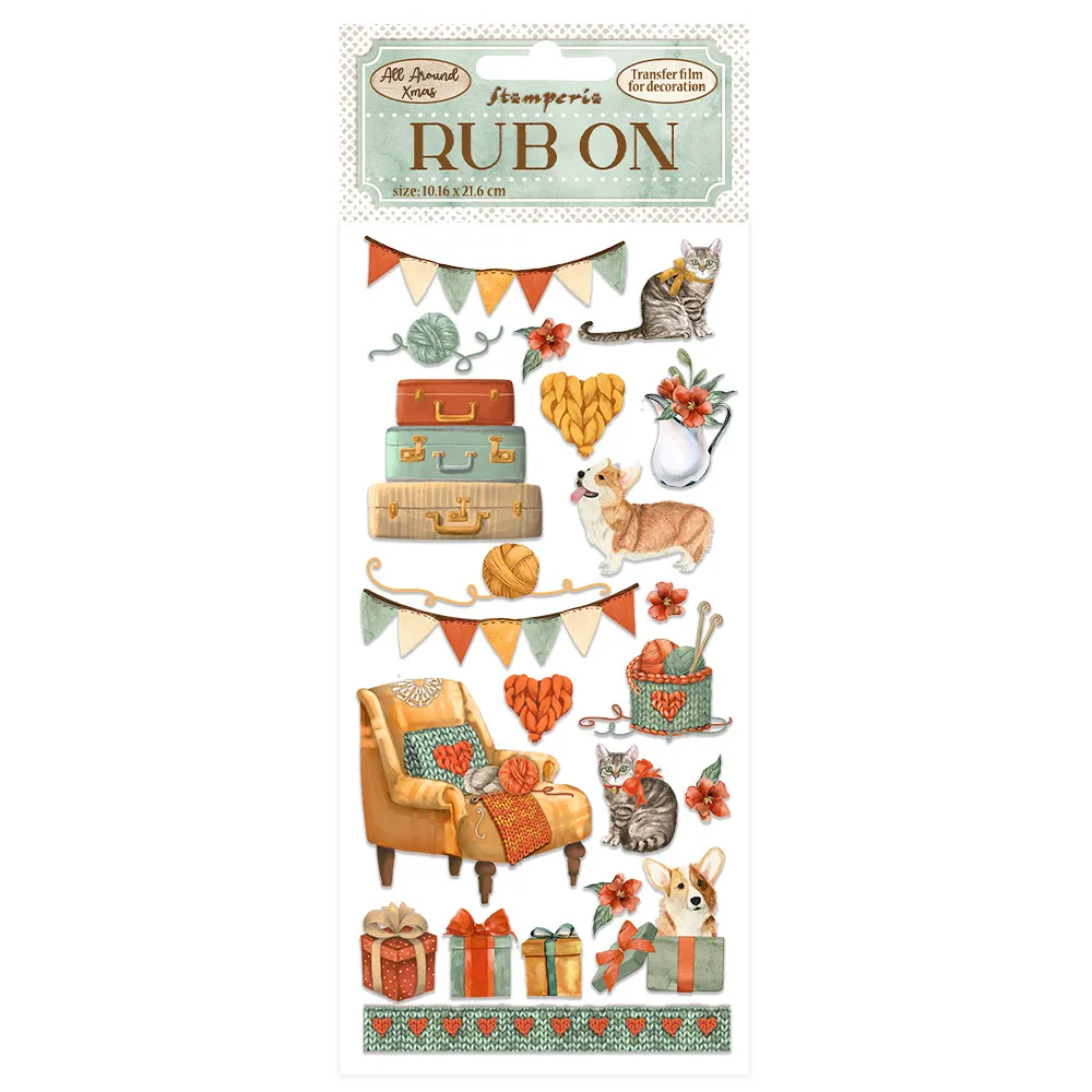 All Around Christmas suitcases  Rub-ons