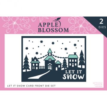 Apple Blossom Die Set Let It Snow Card Front | Classic Christmas