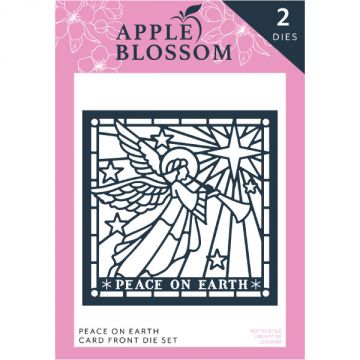 Apple Blossom Die Set Peace on Earth Card Front | Classic Christmas