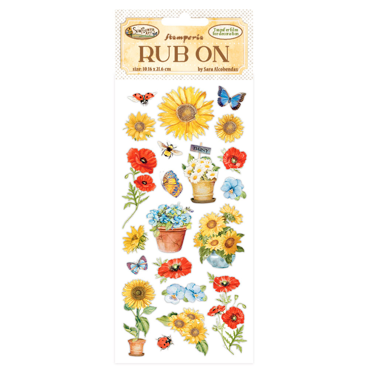 Sunflower Art Rub-Ons