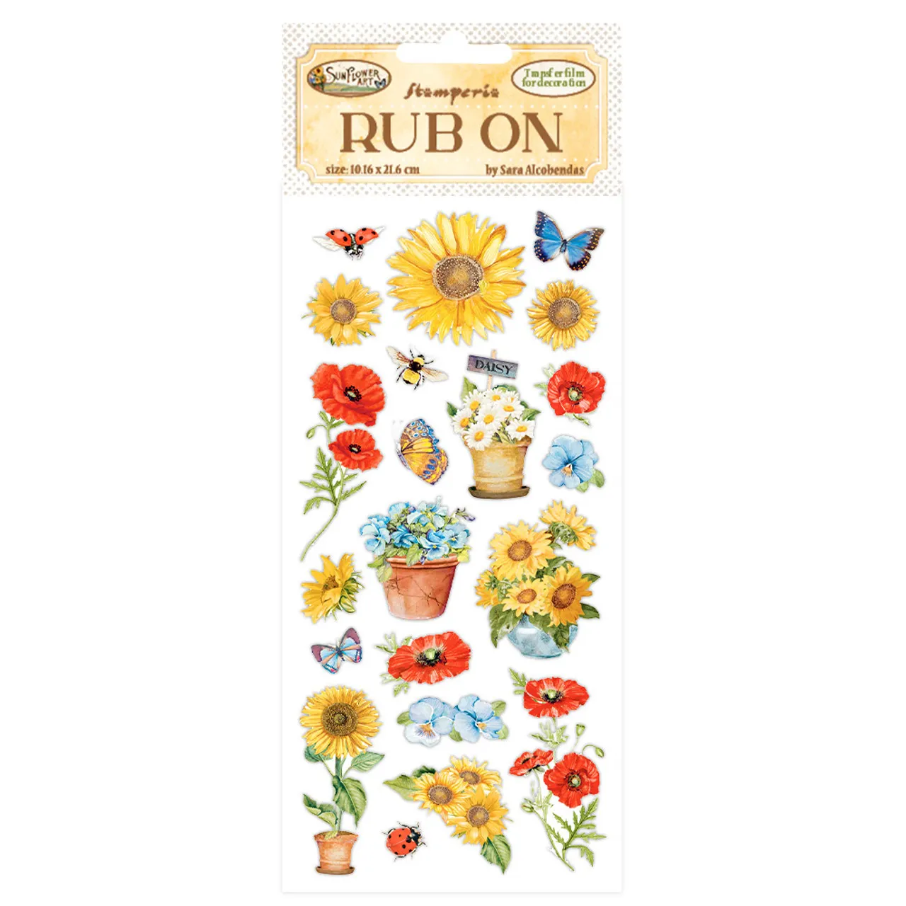 Sunflower Art Rub-Ons