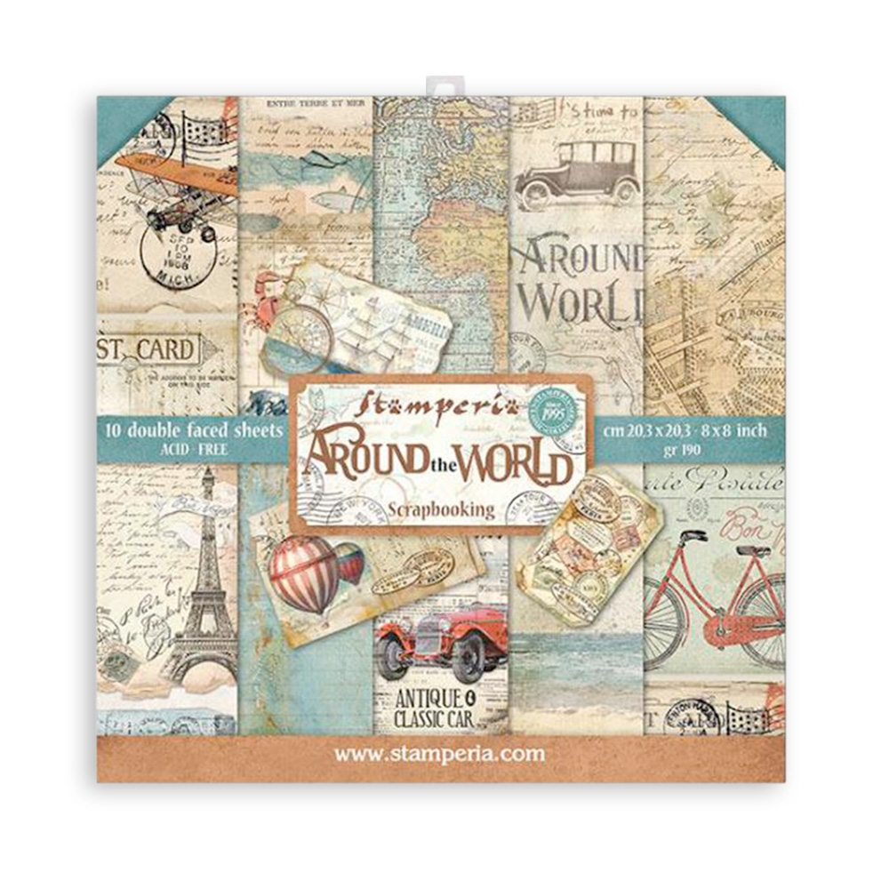 Around the World 8x8 Paper Pad