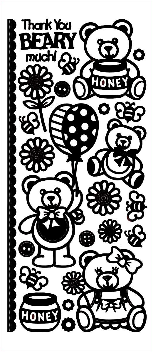 Black Teddy Bear Dazzles™ Stickers
