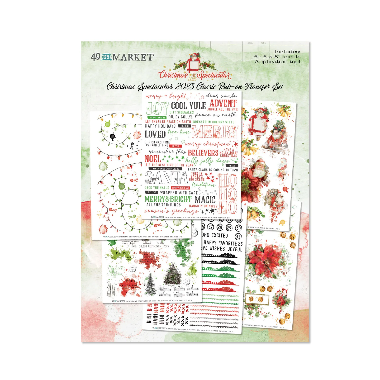 Christmas Spectacular 2023 - 6x8 Classic Rub-on Transfer Set