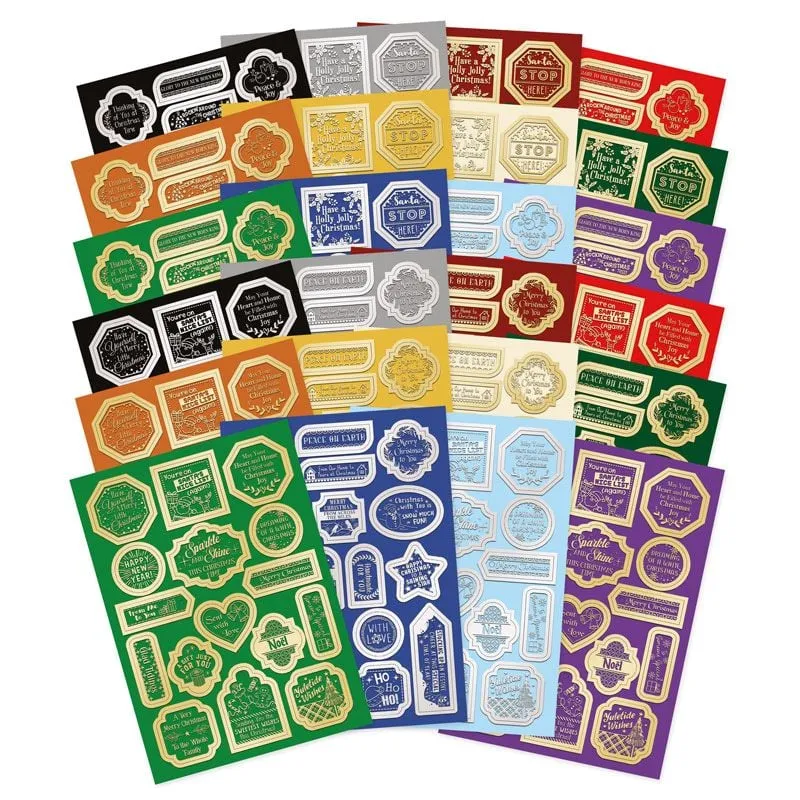 Christmas Stickables Self-Adhesive Foiled Sentiments