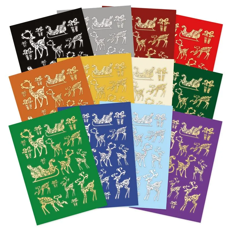 Christmas Stickables Self Adhesive Foiled Reindeer