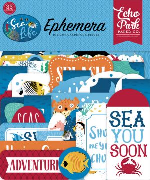 Sea Life Ephemera, 33 die-cuts