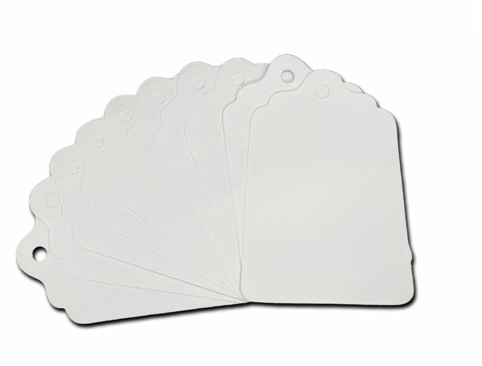 Tags, white 10 pieces