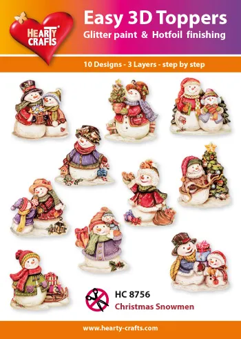 Christmas Snowmen 3D Toppers