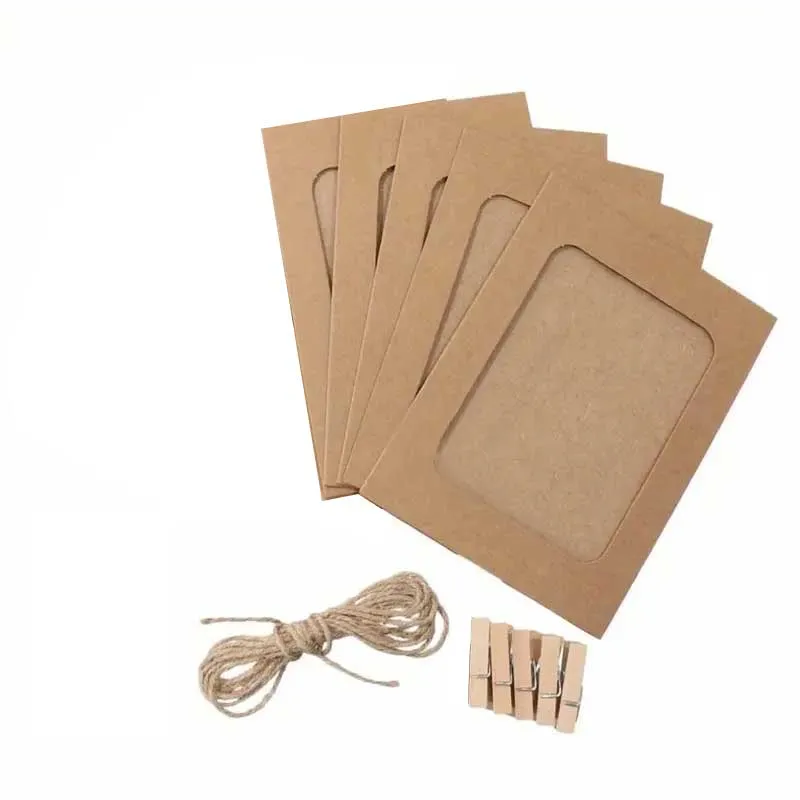 Kraft Paper Photo Frame, 5 pieces