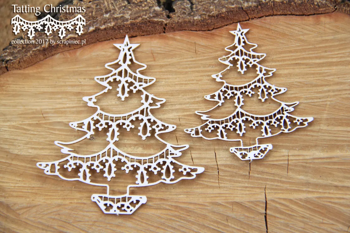 Tatting Christmas Trees Chipboard