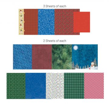 30 Christmas Papers, 12x12 & 8.5x11