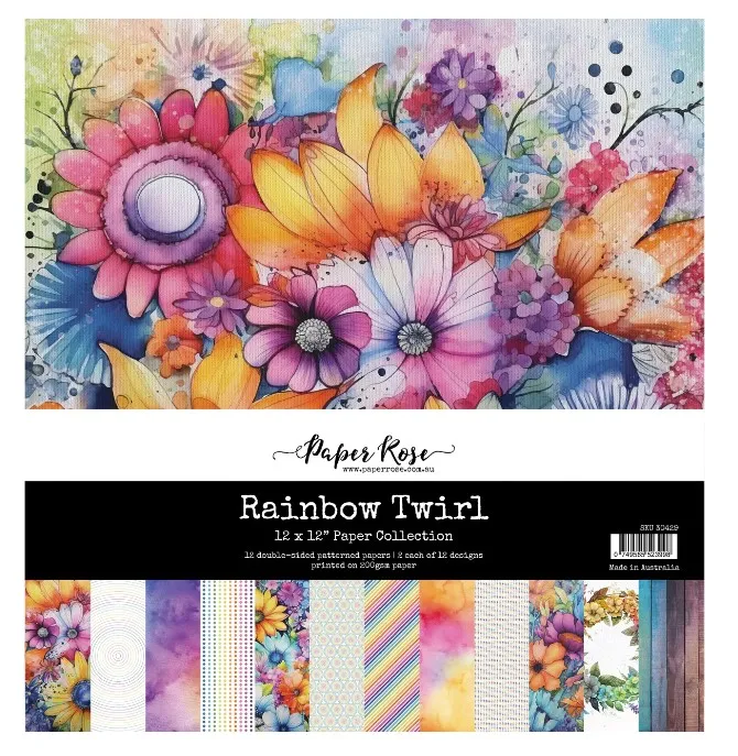Rainbow Twirl 12x12 Paper Collection
