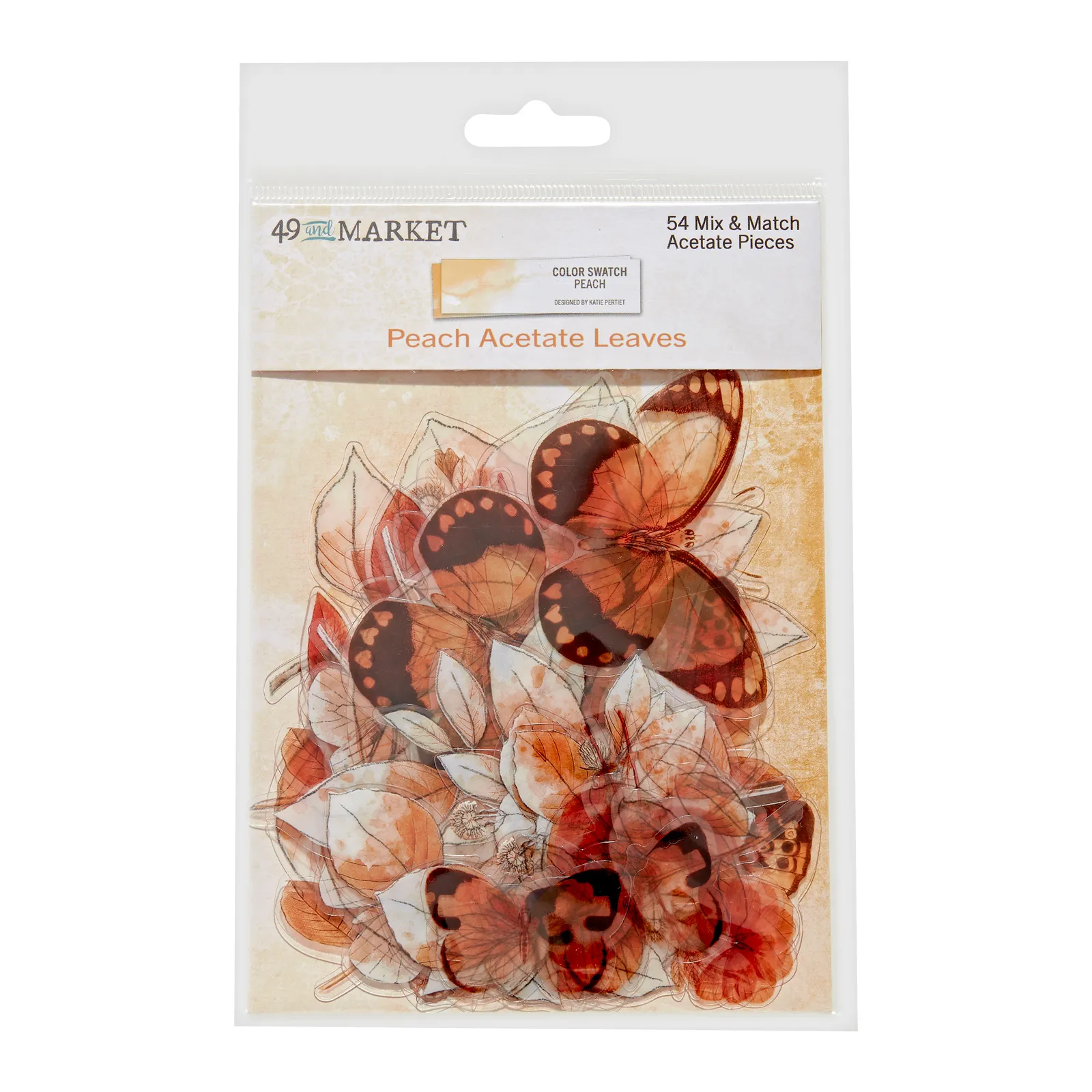 Color Swatch Peach - Acetate Leaves