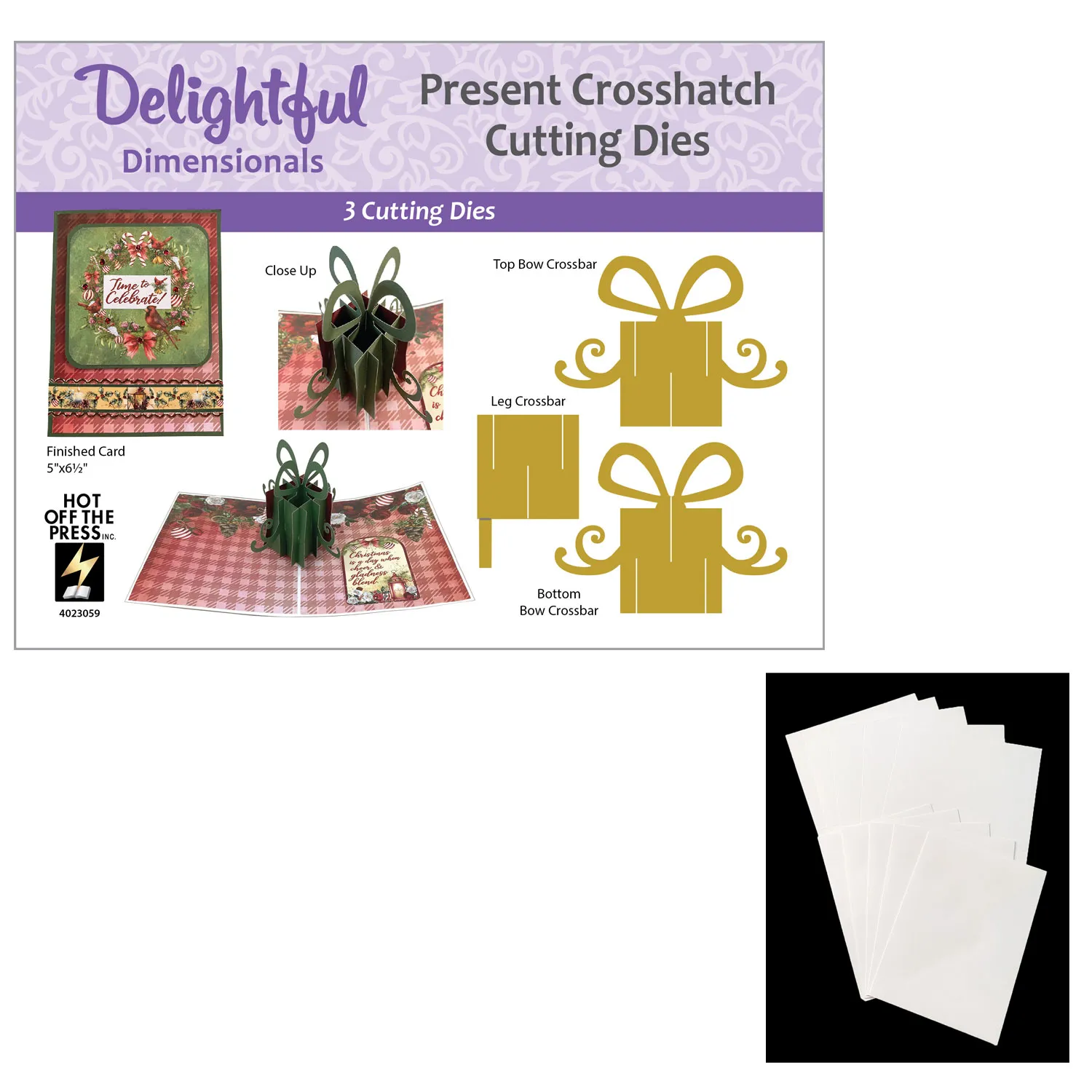 Present Crosshatch Dies by Delightful Dimensionals Money Saver