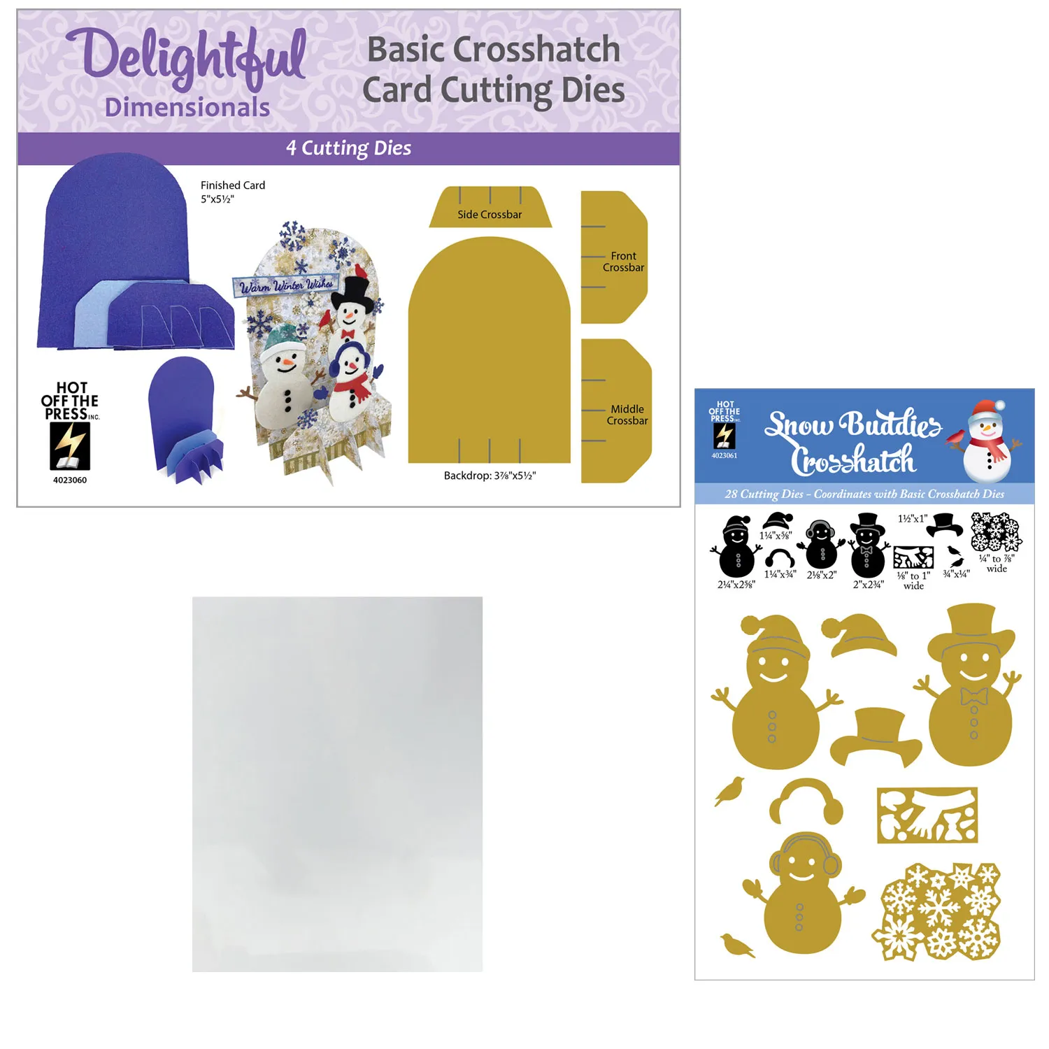 Crosshatch & Snow Buddies by Delightful Dimensionals Money Saver