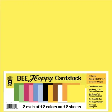 Bee Happy 12x12 Solid Cardstock